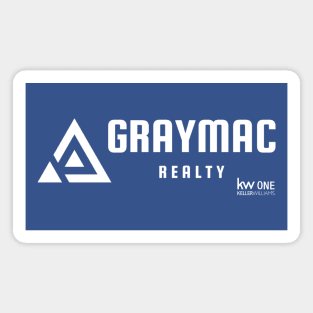 GrayMac Logo- White Magnet